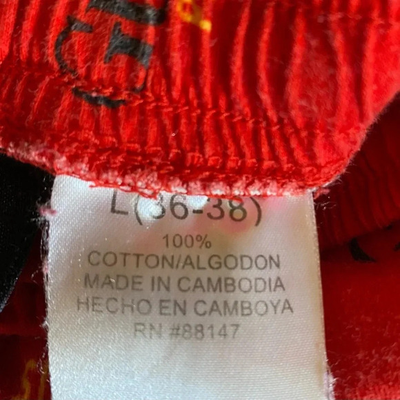 GUINNESS fleece pajama pants 2 pockets elastic waistband drawstring size L 36-38 - Picture 6 of 9